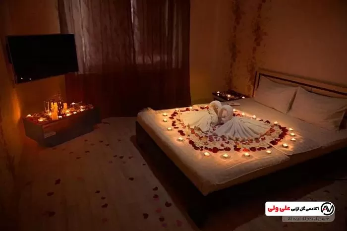 اتاق خواب عاشقانه از ایده های ولنتاین