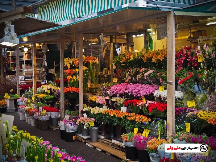 گل فروشی در بازار گل امام رضا